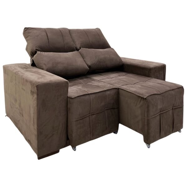 Sofá Retrátil Reclinável 2 Lugares 106x150cm Confortável